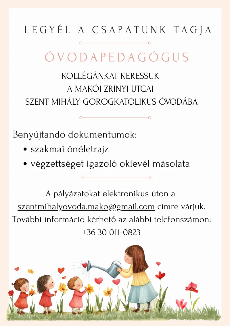 Szent Mihály Görögkatolikus Óvoda Makó épülete