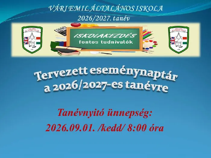 Vári Emil Általános Iskola épülete